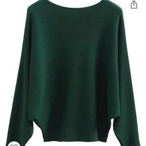 MAKARTHY Batwing Sleeves Knitted Dolman Sweaters
